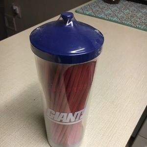 Giants dispenser with 100 ct. straws